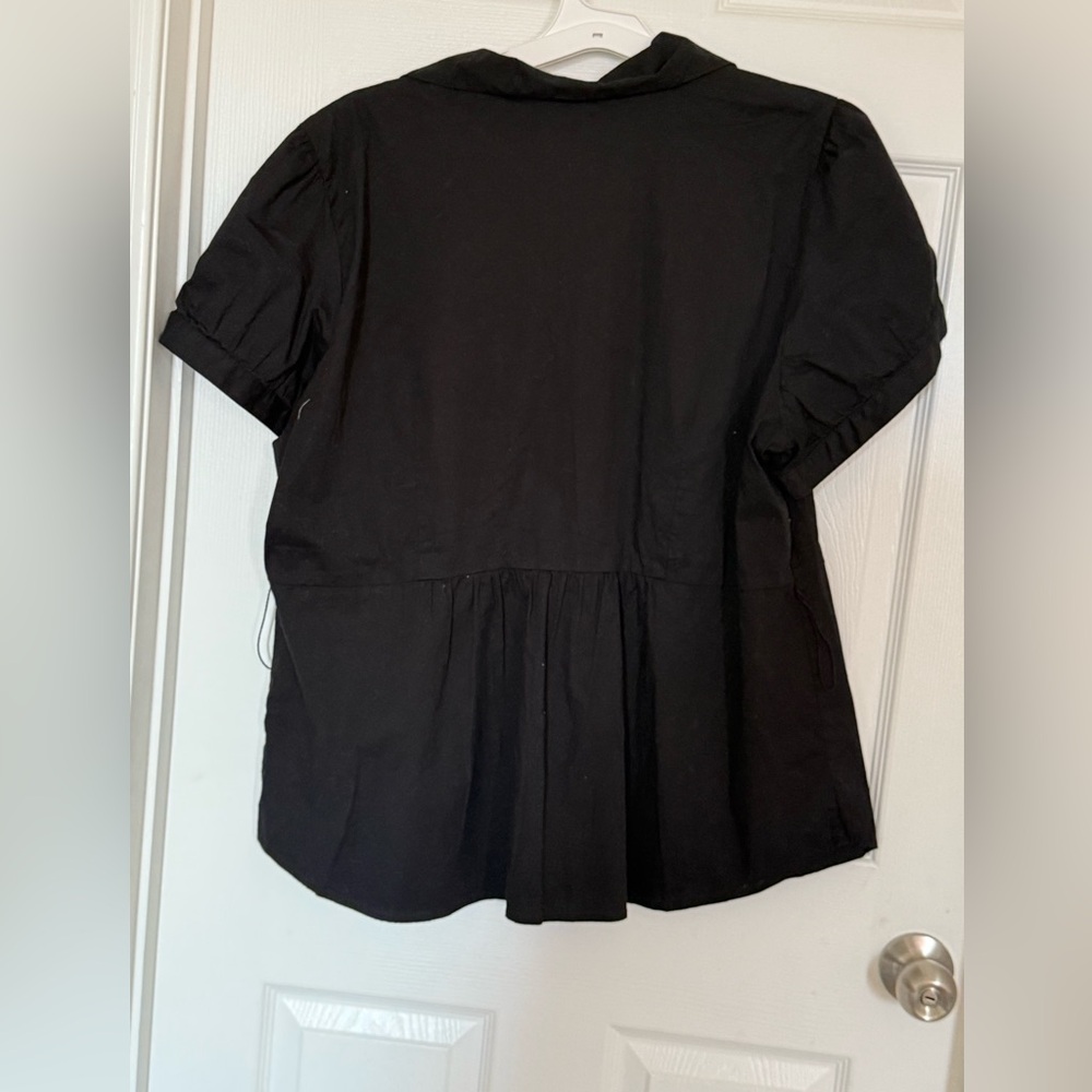 Torrid Black Button Down Shirt with Red Cherry Accents - Picture 8 of 11